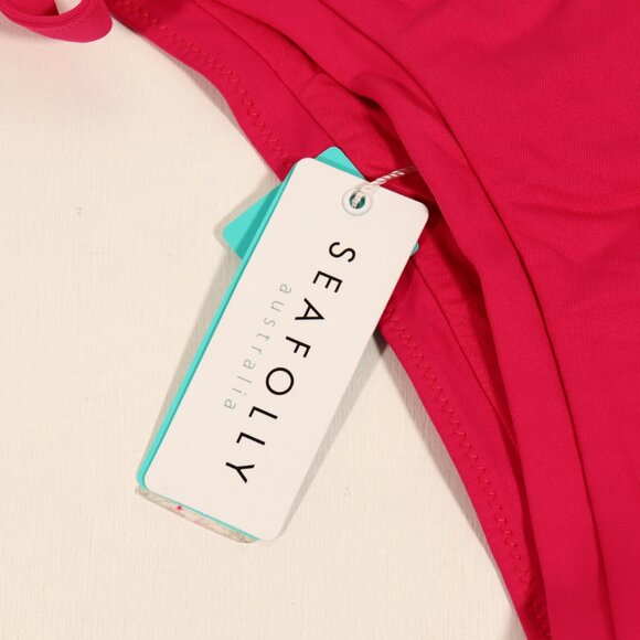 NWT Seafolly X Revolve Brazilian Tie Side in Persian Pink - Picture 11 of 13